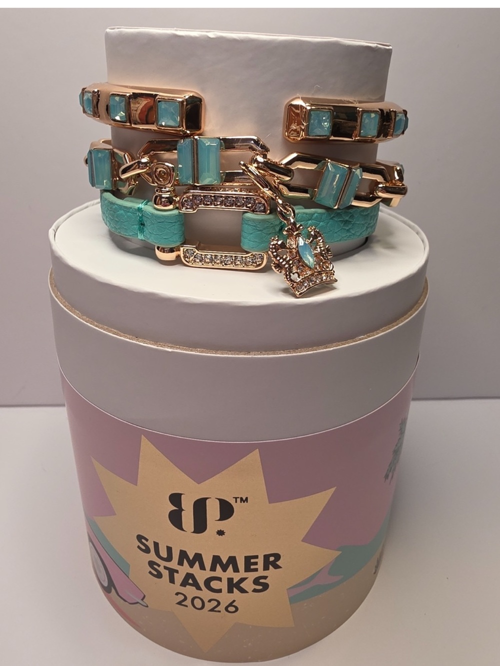 BP Jewelry - The Tidal Heiress Gold Plated Charm Bracelet / Seahorse Stack